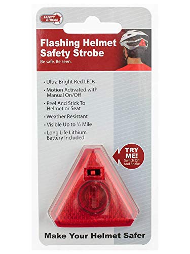 Bicycle Helmet Light - Motion Activated, Bright Flashing LED Strobe Lights Improve Visibility and Safety While Riding! Easily Mounts to Any Helmet, Perfect for Cyclists of All Ages