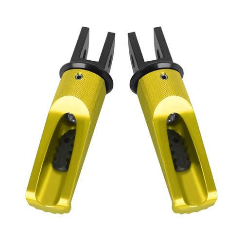 Motorcycle Footpegs Front Passenger Foot Pegs Replacement for BKING DL250 SV650 GSR600 GSR750 GSXR1000 GSXR600 GSXS1000/GT V Strom DL650 DL1000 DL650XT DL1000XT Foot Rests Pedal (gold) - color: gold