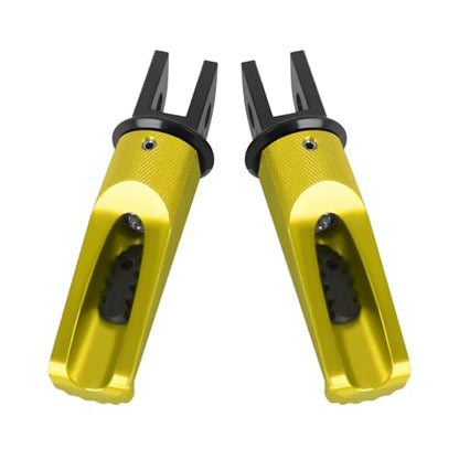 Motorcycle Footpegs Front Passenger Foot Pegs Replacement for BKING DL250 SV650 GSR600 GSR750 GSXR1000 GSXR600 GSXS1000/GT V Strom DL650 DL1000 DL650XT DL1000XT Foot Rests Pedal (gold) - color: gold