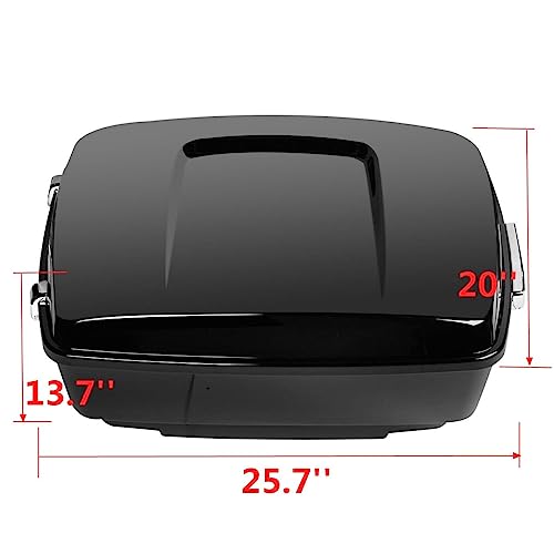 TCMT King Motorcycle Trunk Box Backrest 2 Up Mounting Rack Luggage Rack Base Plate Fit For Harley 2014-2025 Touring CVO Road King Road Glide Street Glide Electra Glide Pack - color: Style B Chrome 2 Up Rack#1+Base Plate