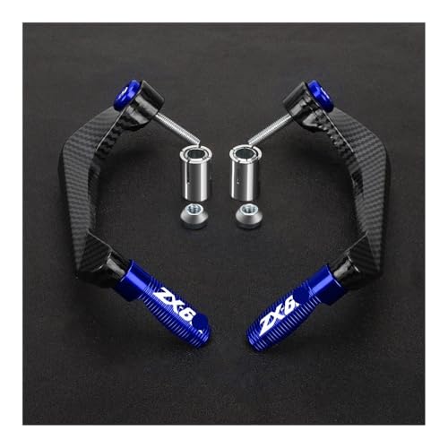 Motorcycle Handlebar Grips Brake Clutch Levers Handle Bar Protector Guard For NINJA For ZX-6R ZX6R ZX636R ZX6RR - color: Blue-lo
