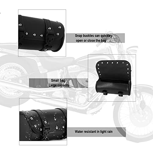 Motorcycle Handlebar Bag Fork Bag Saddlebags universal for Haley Kawasaki Suzuki Yamaha - style: Cylindrical Bag