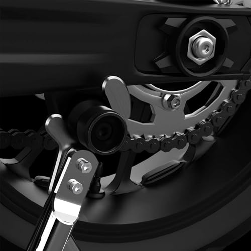 MZS 8MM Swingarm Spools Sliders, 304 Stainless Steel Motorcycle Spools Stand M8 Black Compatible with CBR600RR CBR1000RR HAYABUSA GSXR 600 750 GSX8R GSX8S SV650 Vstrom ZX4R ZX6R Z500 Z900 650 S1000RR - color: Black, size: Stainless Steel