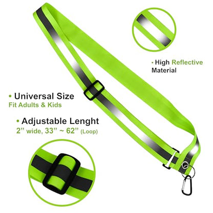 Reflective Sash for Walking at Night Adjustable Safety Sash for Men Women Kids Reflective Belt Sash for Running Walking Biking - color: 4 Sashes