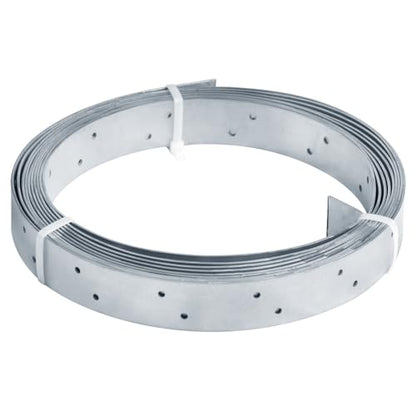 20 ft Perforated Strap Tie Brace, 1-1/4" Width Steel Coiled Strapping, 17 Gauge