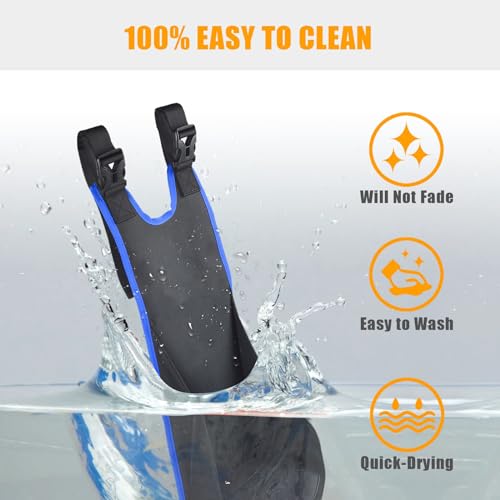 ATV Rear Passenger Foot Rest,Universal Adjustable Foldable Wear-resistant Rear Foot Pegs Compatible With Sportsman Rancher Griz(Blue Piping) - color: Blue Piping