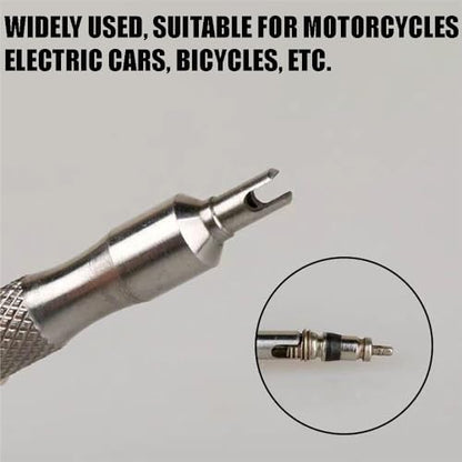 5 Pcs Tire Valve Removal Tool Kit, Valve Core Removal Tool for Car Tire Valve Stem Puller Tools Set Valve Core Remover Tire Repair Stem Tool Deflating Screw Driver Tool Key Chain Design