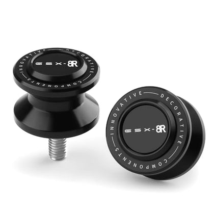 Motorcycle Swingarm Spools Slider Compatible With S.uzuki GSX-8R 2024 2025 | Swing Arm Stand Screws Bobbins GSX8R GSX 8R Accessories (black) - color: black