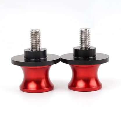 Motorcycle Swing Arm Spools M8 Paddock Slider Stand Bobbins For Z650 RS EX650 Ninja 650KRT 650R Vulcan S 650 VN650 Versys650cc KLE650 2026 2025 2024 Swingarm Spool Accessories (Red) - color: Red