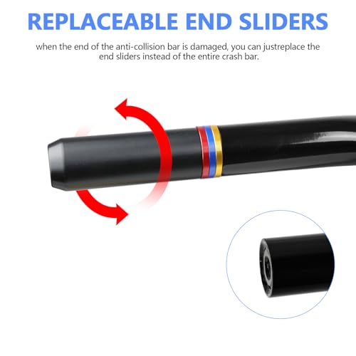 Motorcycle Front Engine Guard Crash Bar Bumper Protector with Flat Washer Flat Out Bar Compatible with Harley Davidson Street Glide Road Glide Road King Electra Glide Trike Glide 2009-2013 Black