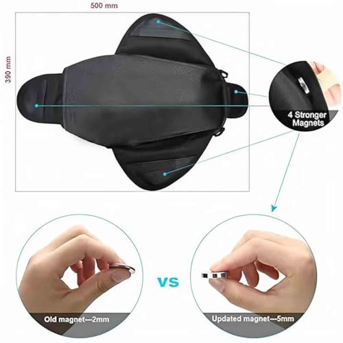 Tank Bag Motorcycle Magnet for Aprilia RS 660 Street Fighter 2023, Oxford Motorcycle Bag with Touchscreen Mobile Phone Pocket