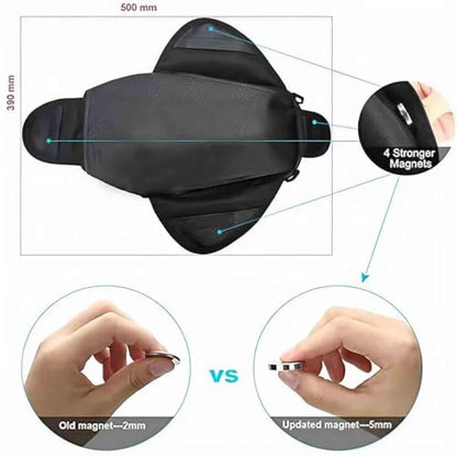 Tank Bag Motorcycle Magnet for Aprilia RS 660 Street Fighter 2023, Oxford Motorcycle Bag with Touchscreen Mobile Phone Pocket