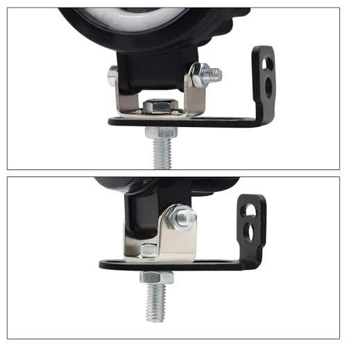 jose2015 2PCS Motorcycle Fog Light Bracket L Shaped Mounting Bracket, Universal Extension Holder Spotlight Driving Light Mount Brackets Black - color: Black