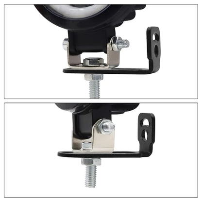 jose2015 2PCS Motorcycle Fog Light Bracket L Shaped Mounting Bracket, Universal Extension Holder Spotlight Driving Light Mount Brackets Black - color: Black