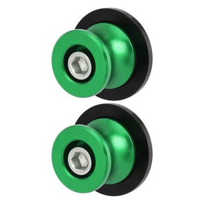 SING F LTD Motorcycle M8 Rear Swingarm Spools Sliders Swing Arm Stand Screw Compatible with Kawasaki Z900 / RS 2017-2025, Green - color: Green