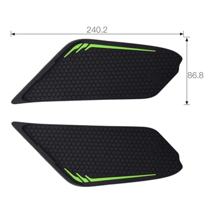 Motorcycle Tank Grip Protector Pads, Anti-Slip Honeycomb Design, Compatible with Suitable for Kawasaki Z900 2017-2025 (green) - color: green