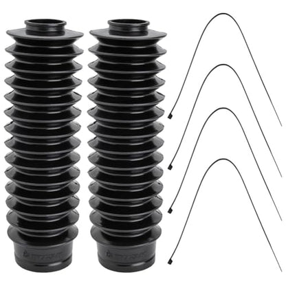 Tusk Motorcycle Rubber Fork Boot Covers (215mm Length x 28mm Top x 50mm Bottom) - size: 215mm Length x 28mm Top x 50mm Bottom