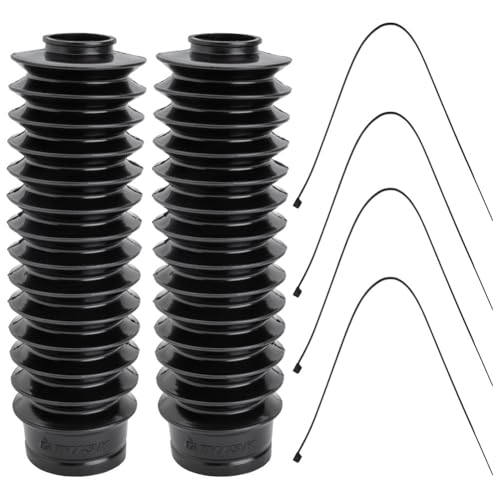 Tusk Motorcycle Rubber Fork Boot Covers (215mm Length x 28mm Top x 50mm Bottom) - size: 215mm Length x 28mm Top x 50mm Bottom