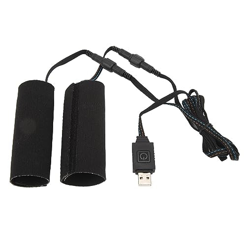RiToEasysports Heated Motorcycle Grip Cover, Aramid Fiber, 6 Temperature Settings, USB Powered, Fits Motorcycles and ATVs