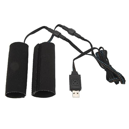RiToEasysports Heated Motorcycle Grip Cover, Aramid Fiber, 6 Temperature Settings, USB Powered, Fits Motorcycles and ATVs