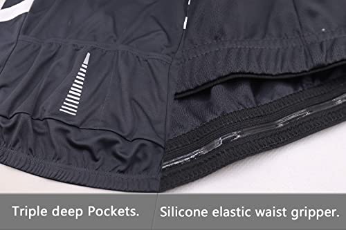 ARSUXEO Men's Full Zipper Long Sleeves Cycling Jersey Bicycle BikingBike Shirt 6030 - color: Dark Gray, size: XX-Large