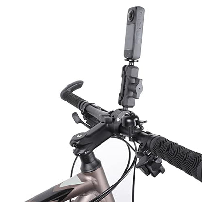 PellKing Camera Motorcycle Mount for Insta360 X5/X4/X3/X2,Double Super Clamp Mount Umbrella clamp Holder for Monitor Bracket Magic Socket Arm with 1/4 Thread for Moto Bike Bicycle Handlebar
