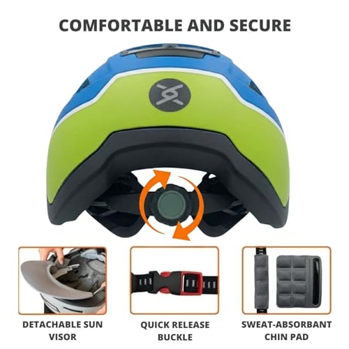 XNITO Bike Helmet with LED Lights - Urban Bicycle Helmet for Adults, Men & Women - CPSC & NTA-8776 Dual Certified - Class 3 E-Bikes, Scooters, Onewheel, Commuter, Mountain - color: Kelowna, size: X-Large