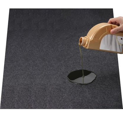 Garage Floor Mats 59" x 72"- Premium Felt + Rubber Backing Oil Absorbent Contain Liquid Waterproof Washable Reusable Non-Slip Pad for Car Maintenance Under Vehicle Spot Protection - size: 4'11" x 6'