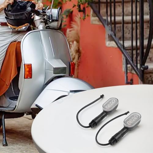 36V-72V Electric for Bike Taillight with Turn Signal, LED Rear Rack Lamp E-for Bike Scooter for Motorcycle, Black ABS Housing, 1 Pair