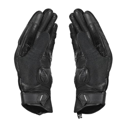 ViaTerra Holeshot Pro - Semi Gauntlet Hybrid Riding Gloves |Goatskin Leather |Touchscreen, Knox SPS 303 Palm Protection with Handy Clip Motorcycle Gloves - size: X-Large