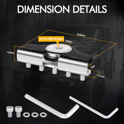 Hood Mount LED Light Pod Brackets, 2PCS Universal Light Bar Hood Mounting Bracket Clamp for Truck Pickup SUV UTV Car No Drilling 304 Stainless Steel - size: hood mount brackets