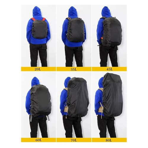 Backpack Rain Cover Outdoor Reflective Waterproof Backpack Rain Cover Night Bike Safety Light Raincover Bag Hiking Mountaineering Dust - color: Orange 35L