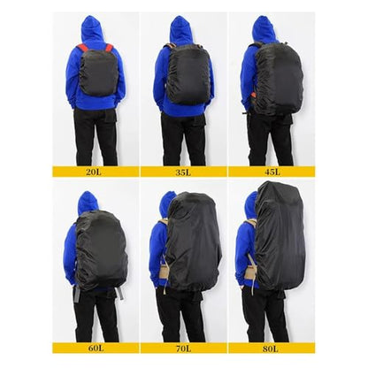 Backpack Rain Cover Outdoor Reflective Waterproof Backpack Rain Cover Night Bike Safety Light Raincover Bag Hiking Mountaineering Dust - color: Orange 45L