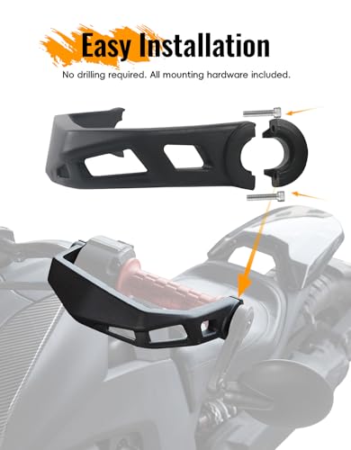 Handguards for Can Am Ryker, 2PCS Aluminum Hand Guard Handlebars Protectors Kits for Can Am Ryker 900, 600, Sport & Rally Edition All Models 2019-2024 Accessories (Replaces #219400998),Black