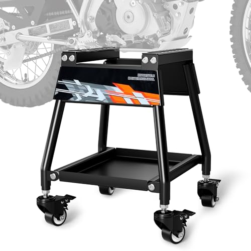 Dirt Pit Bike Stand 1100 lbs Load Capacity Detachable Lift Maintenance Universal Stand for Surron MX Moto Tuttio Motocross Enduro Dual Sport Ebike Steel Heavy Duty Anti Slip Panel Hoist