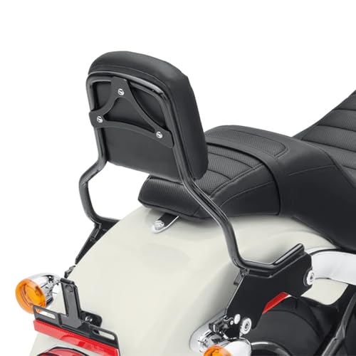 XFMT Motorcycle Detachable Standard Height Sissy Bar Upright Passenger Backrest Pad For Harley Softail Low Rider Sport Glide FXLR FXLRS and FLSB '18-Later, Gloss Black - color: Gloss Black