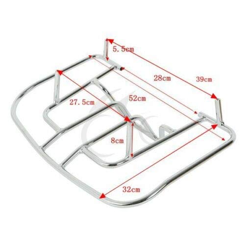 Green-L Rear Trunk Mounted Luggage Rack Fit for Honda 2001-2017 Goldwing GL1800 Motorcycle Chrome Tourbox Carrier - color: Style B chrome