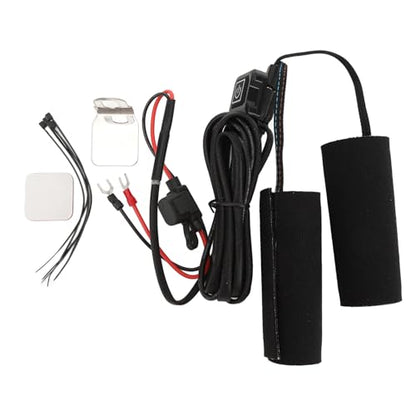 Motorcycle Heated Grip Cover, Water 3 Temperature Setting Motorcycle Handlebar Heated Pad Heater Sleeve