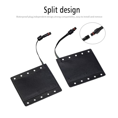 Heated Motorcycle Grips Covers, IP67 Waterproof Winter Motorcycle Gear, Heated Grips for 12V ATV Motorcycle Hand Grip with Temperature Adjustable & Fast Heating