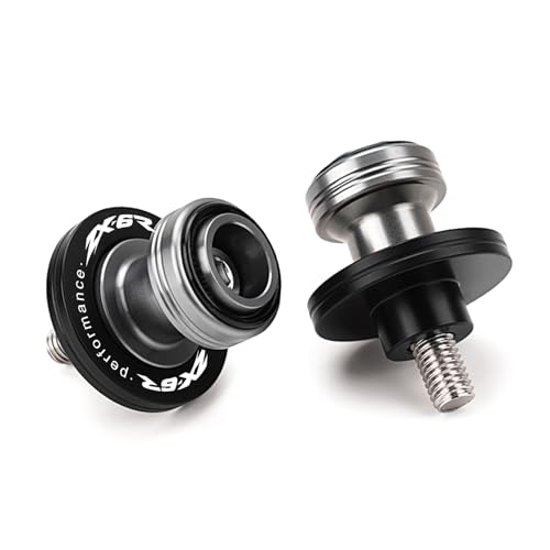 Compatible with ZX-6 ZX6R 2010-2024 2025 2026 Motorcycle Front Wheel Axle Crash Protector Pad Rear Swingarm Spools Slider Stand Accessories (Black) - color: Black