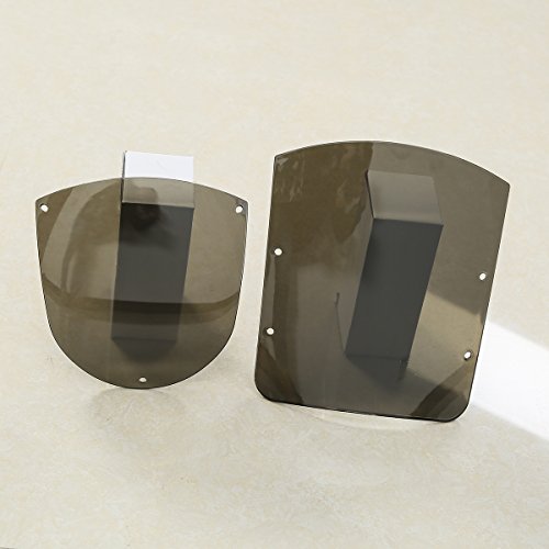 SLMOTO Motorcycle Windshield Quarter Fairing Kit Fit for Harley Dyna 1995-05 XL 88-later FXR 86-94 - color: Smoke Windshield