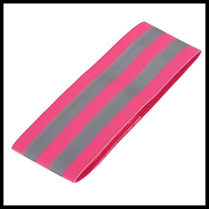 8pcs Reflective Bands for Arm Reflective Armbands High Visibility Night Cycling Riding Reflector Tape Straps Bracelet Pink Durable Material