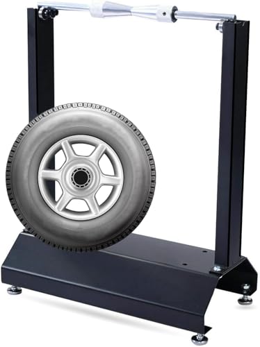 SUNROAD Motorcycle Wheel Balancer Stand, Precision Static Tire & Rim Balancing Truing Stand for Garage Workshop, Heavy Duty Steel, Black
