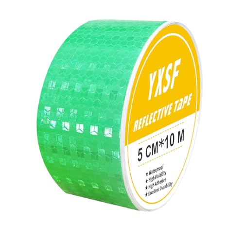 Green Reflective Tape,2 Inch×30 Feet Reflector Tape,Reflective Tape Outdoor Waterproof,Self-Adhesive Safety Warning Tape,High Visibility for Cars Trailer Trucks - color: Green, size: 2 Inch×32 Feet