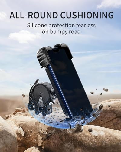 Motorcycle Bike Phone Holder, Phone Mount Holder for Bike/Motorcycle/Scooter, Gifts for iPhone 17/16/15/14 Pro Max, Suitable for iPhone and 4.7"-6.8" Smartphones
