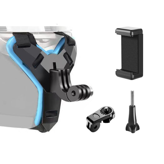 AUTOXBERT Motorcycle Helmet Chin Strap Mount with Phone Clip Kit for GoPro Hero 11/10/9/8, Smartphones, Motocross Helmet Extension Attachment Mounting Accessories