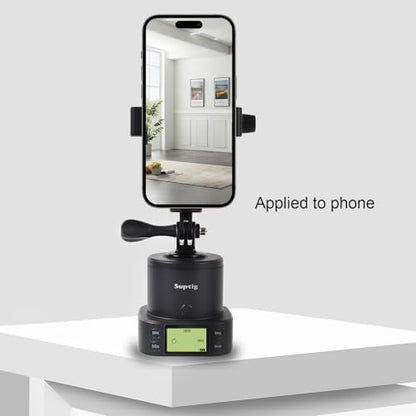 Suptig 360 Degree Tripod Adapter Mount Compatbile for Gopro, Phone Take Photo Or Video, Handle Fan and Product Display Rotation.