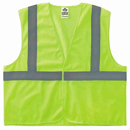 Ergodyne GloWear Reflective Safety Vest, Yellow, Orange, Mesh, Adults, Unisex, Hi-Visibility Safety Vest, Vest - color: 20975, size: Large-X-Large, style: Hv Vest - Class 2