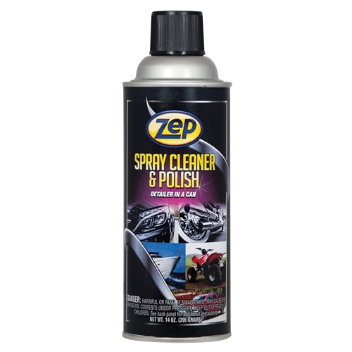 Zep Spray Cleaner and Polish - 14 oz - (Pack of 1) - 1049168 - Detailer in a Can, Cleans Dirt, Road Contaminants, Bugs and Water Spots without Water, Also Poloshes Paint and Chrome