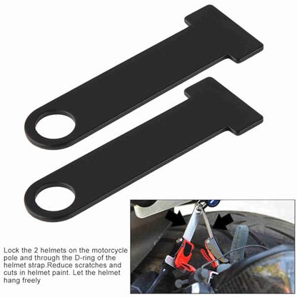 1 Pair Motorcycle Helmet Lock Extension, Universal Strap D-ring Lock, Helmet Strap D Ring, Stainless Steel D Ring Lock Extension for Motorcycle Modification, Black